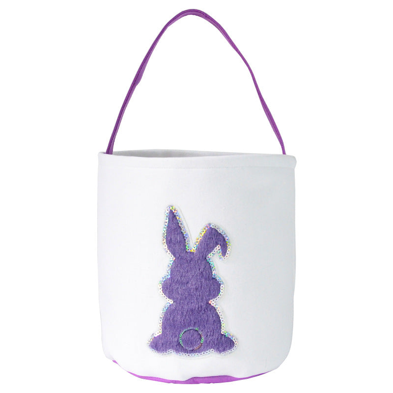 Venta al por mayor, 10 Uds., cesta de lentejuelas de Pascua, juguete de peluche